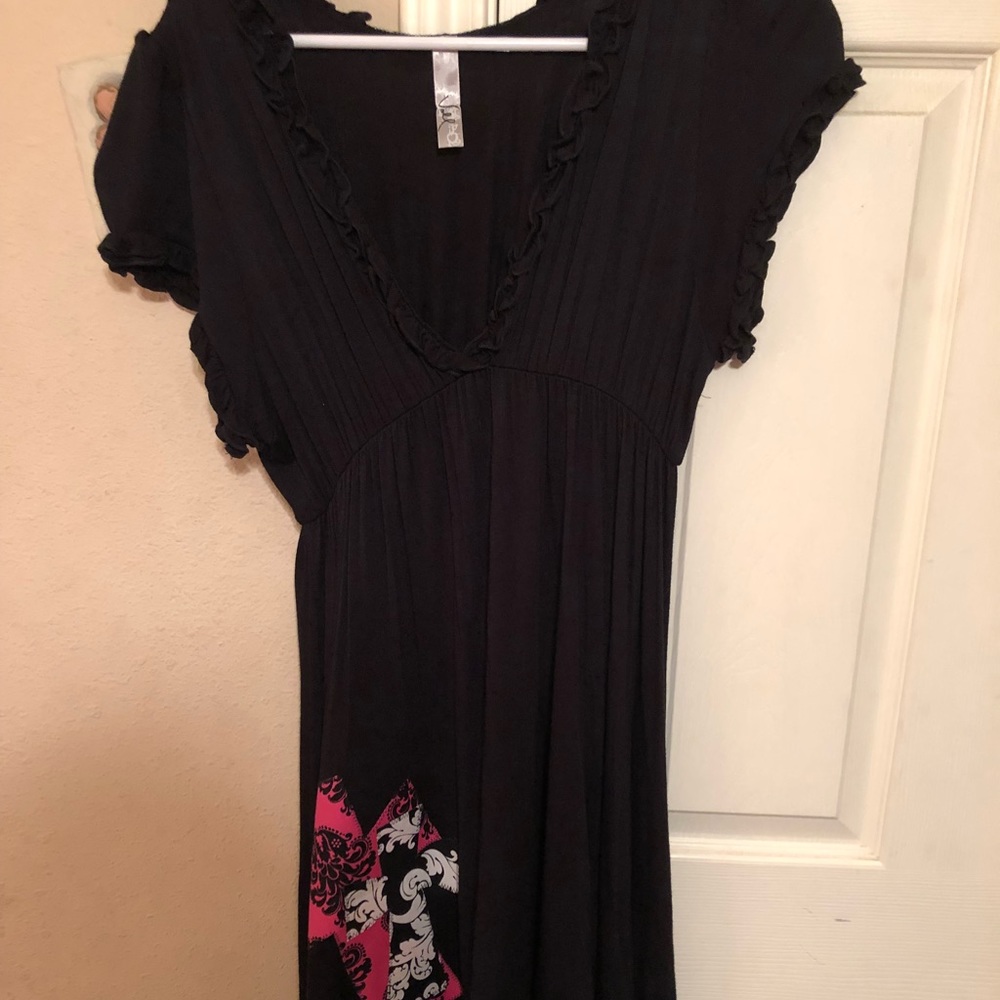 Large dress with pink/white cross